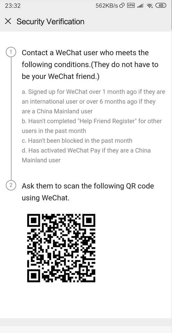 Come verificare un account nell'app WeChat